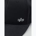 Alpha Industries Metal Label Rep schwarz/metallsilberne Baseballkappe 5
