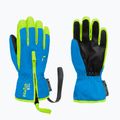 Kinder-Skihandschuhe Reusch Ben brilliant blue/safety yellow