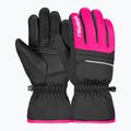 Kinder-Skihandschuhe Reusch Alan Junior black/pink glo 2