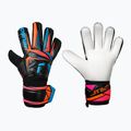 Torwarthandschuhe Reusch Attrakt Solid black/aqua blue/shocking orange