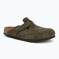 Badelatschen BIRKENSTOCK Boston Suede Leather thyme