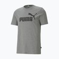Herren PUMA Ess Logo Tee mittelgrau heather T-shirt 4