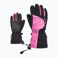 ZIENER Laval AS AW vblack fuchsia pink Kinder-Skihandschuh