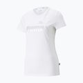 PUMA ESS+ Metallic Logo Tee für Damen puma weiß/silber metallic