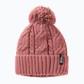 Jack Wolfskin Wintermütze Pompom mineralrot