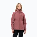 Jack Wolfskin Stormy Point 2L Damen Regenjacke rot ocker