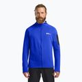 Trekking Hoodie Sweatshirt Herren Jack Wolfskin Prelight Full Zip vibrant blue