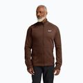 Trekking Hoodie Sweatshirt Herren Jack Wolfskin Peak District Full Ziphot choc