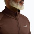 Trekking Hoodie Sweatshirt Herren Jack Wolfskin Peak District Full Ziphot choc 4