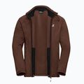 Trekking Hoodie Sweatshirt Herren Jack Wolfskin Peak District Full Ziphot choc 9