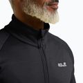 Herren-Trekking-Fleecejacke Jack Wolfskin Peak District Full Zip schwarz 4