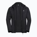 Herren-Trekking-Fleecejacke Jack Wolfskin Peak District Full Zip schwarz 9