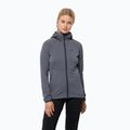 Jack Wolfskin Damen-Trekkingjacke Kolbenberg Hooded FZ grau 1711071