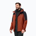 Jack Wolfskin Herren Regenjacke Romberg 3in1 karminrot 2