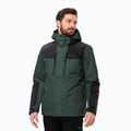Jack Wolfskin Herren Jasper 3in1 Regenjacke schwarz oliv