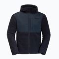 Herren Jack Wolfskin Felslicht Kapuzenfleece-Sweatshirt nachtblau 7