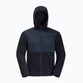 Herren Jack Wolfskin Felslicht Kapuzenfleece-Sweatshirt nachtblau 8