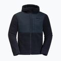 Herren Jack Wolfskin Felslicht Kapuzenfleece-Sweatshirt nachtblau 7