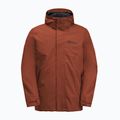 Jack Wolfskin Herren Regenjacke Feldberg Luntal 3in1 karminrot 9