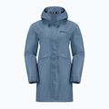Damen Jack Wolfskin Cape West Regenmantel elementar blau 7