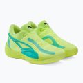 Herren-Basketball-Schuhe PUMA Rise Nitro schnell gelb/elektrisch pfefferminz 4