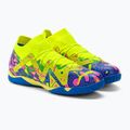 PUMA Future Match Energy IT + Mid Jr Kinder Fußballschuhe Ultra Blau/Gelb Alert/Leuchtend Pink 4