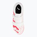 PUMA Future Play IT V Jr Kinder Fußballschuhe puma weiß/feuerorchidee 6