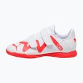 PUMA Future Play IT V Jr Kinder Fußballschuhe puma weiß/feuerorchidee 11