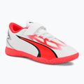 PUMA Ultra Play IT V Jr Kinder Fußballschuhe puma weiß/puma schwarz/fire orchid