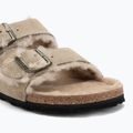 BIRKENSTOCK Arizona Shearling SL Narrow taupe flip-flops 7