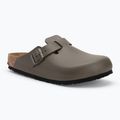 Badeschuhe BIRKENSTOCK Boston NL Regular smooth leather concrete gray