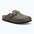 Badeschuhe BIRKENSTOCK Boston NL Narrow smooth leather concrete gray