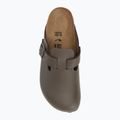 Badeschuhe BIRKENSTOCK Boston NL Narrow smooth leather concrete gray 5