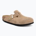 Badelatschen BIRKENSTOCK Boston Suede Leather sandcastle