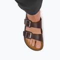 Herren-Badelatschen BIRKENSTOCK Arizona Crosstown Oiled Leather Regular habana/black 8