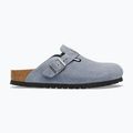 Badelatschen BIRKENSTOCK Boston Suede Leather stone blue 2