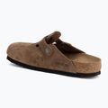 Badelatschen BIRKENSTOCK Boston Suede Leather dark tea 3