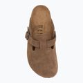 Badelatschen BIRKENSTOCK Boston Suede Leather dark tea 5
