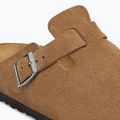 Badelatschen BIRKENSTOCK Boston Suede Leather dark tea 6