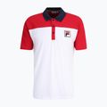 Poloshirt Herren FILA Lianshan Blocked bright white-true red 5