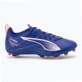 PUMA Ultra 5 Play FG/AG Jr Kinder-Fußballschuhe Lapislazuli/Puma Weiß/Sunset Glow 2