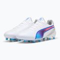 PUMA King Ultimate FG/AG Fußballschuhe puma weiß/bluemazing/flat light grey/sunset glow 8