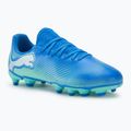 Fußballschuhe Kinder PUMA Future 7 Play FG/AG Jr hyperlink blue/mint/puma white