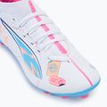 Fußballschuhe Kinder PUMA Ultra 5 Match Vol. Up FG/AG Jr puma white/luminous blue 7