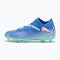 PUMA Future 7 Pro FG/AG Jr Kinder-Fußballschuhe bluemazing/puma weiß/electric peppermint 2