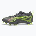 Fußballschuhe Kinder PUMA Ultra 5 Match FG/AG Jr matte aged silver/yellow alert/puma aged silver