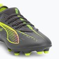 Fußballschuhe Kinder PUMA Ultra 5 Match FG/AG Jr matte aged silver/yellow alert/puma aged silver 7
