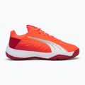PUMA Accelerate Jr Kinder-Handballschuhe leuchtend rot/weiß/dunkelkarminrot/schwarz 2