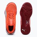 PUMA Accelerate Jr Kinder-Handballschuhe leuchtend rot/weiß/dunkelkarminrot/schwarz 10