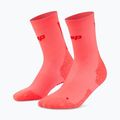 Damensocken CEP Ultralight Mid Cut 4.0 neon coral/red
